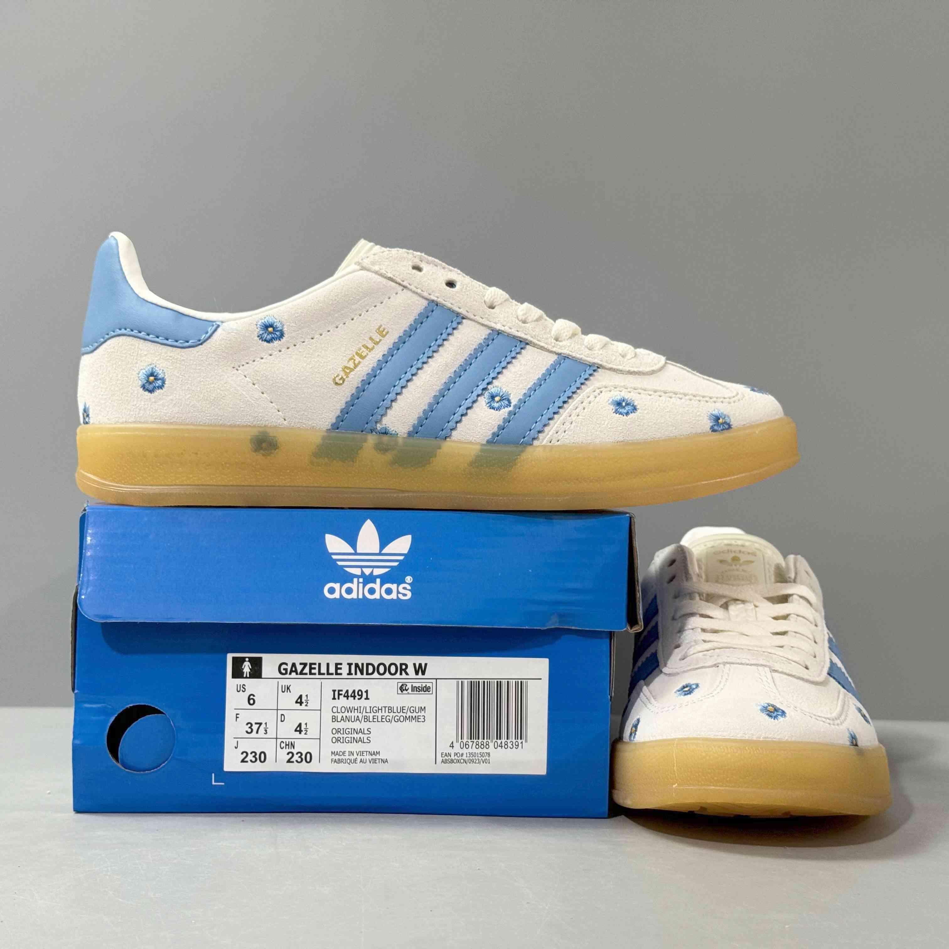 Adidas Originals Gazelle Indoor 'Light Blue Floral' - Banlieue91