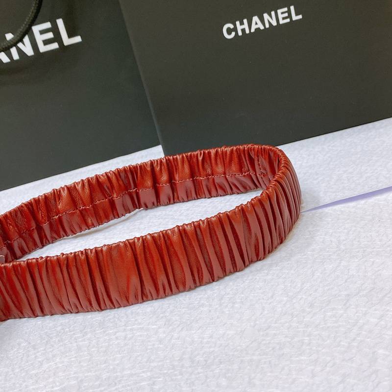 Chanel Leather Women’s Belt 'Red' - Banlieue91