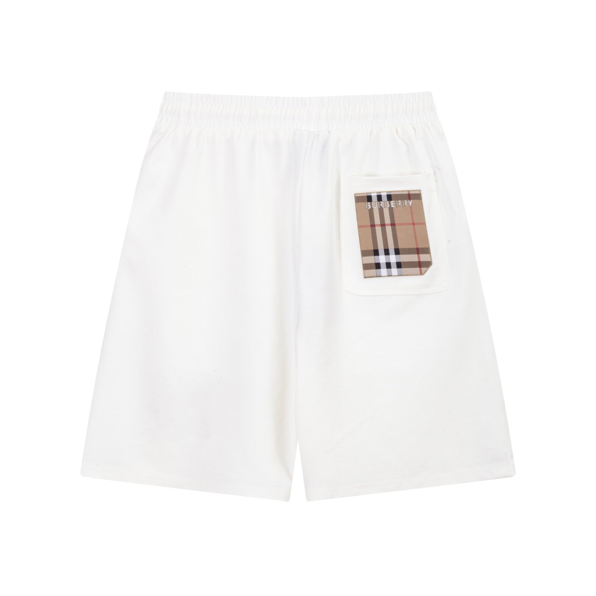 Burberry Men's Striped Cotton Knit Basketball Shorts 'White/Beige'