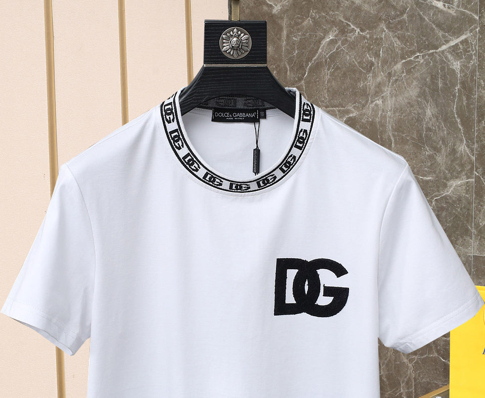 Dolce & Gabbana T-Shirt Without Collar 'White & Black' - Banlieue91