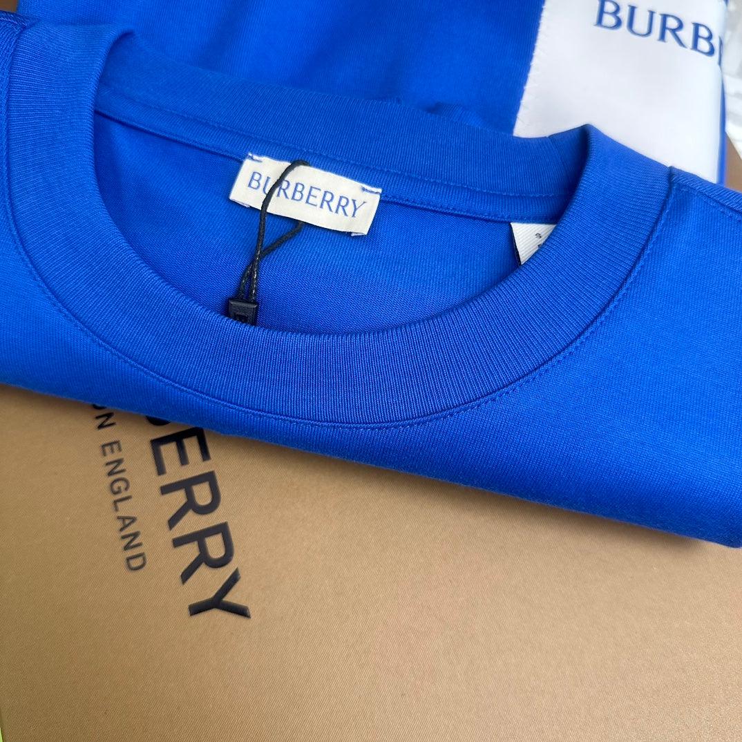 Burberry Blue T-Shirt Without Collar - Banlieue91