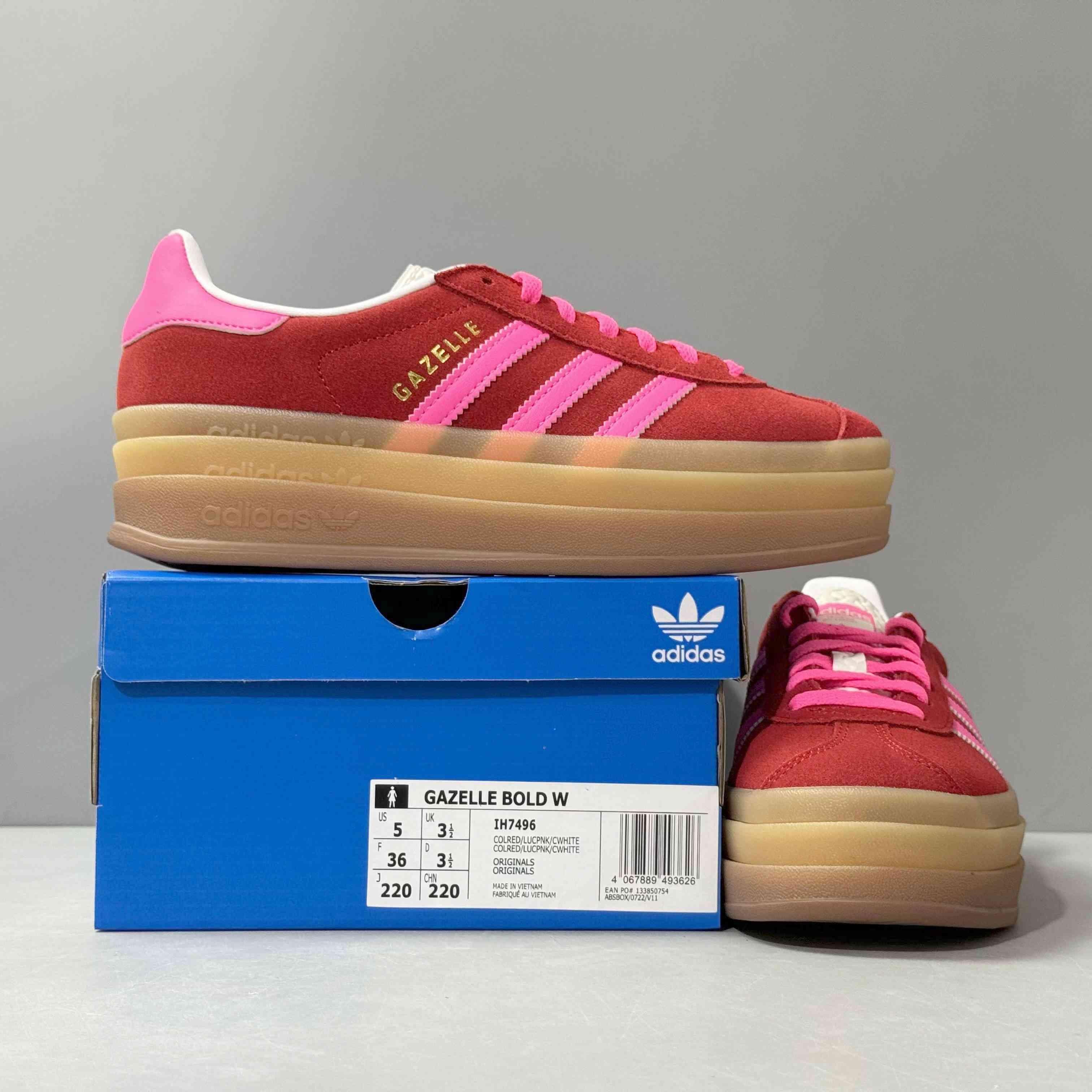 Adidas Originals Gazelle Bold 'Collegiate Red Lucid Pink' - Banlieue91