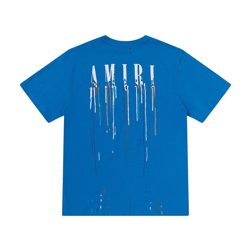 Amiri Blue T-Shirt Without Collar - Banlieue91