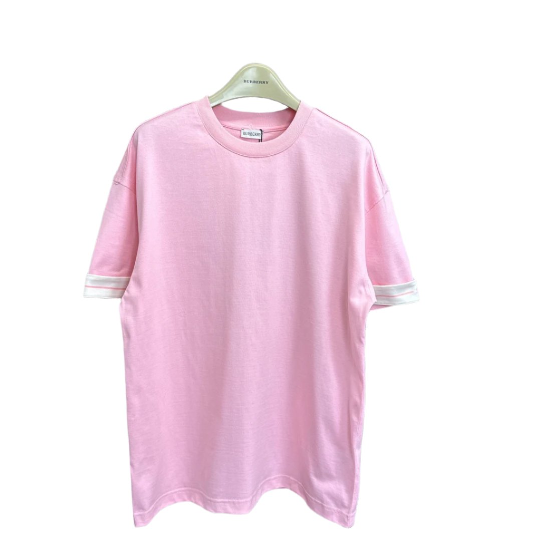 Burberry Pink T-Shirt Without Collar - Banlieue91