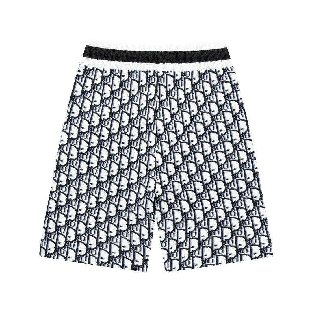 Dior Knit Basketball Shorts 'Black/White'