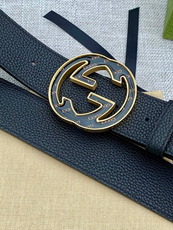 GUCCI Embellished coated-canvas and leather belt 'Black' - Banlieue91