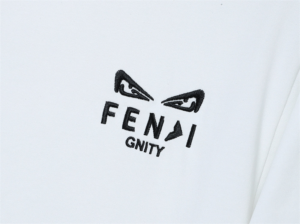 Fendi T-Shirt without Collar 'White & Black' - Banlieue91