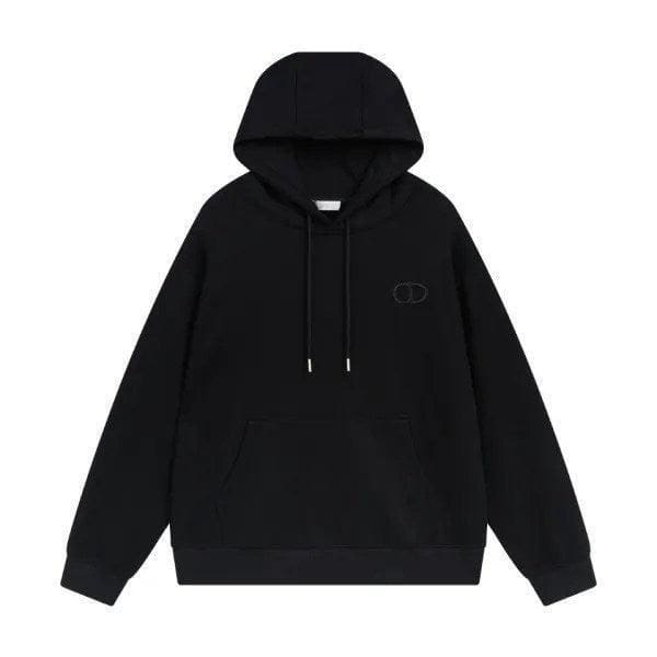 Dior Classic Letter Embroidered Hoodie Black | Banlieue91