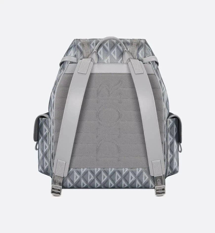 Dior Gray Coated Cotton Canvas with CD Diamond Print and Dior Gray Smooth Calfskin | Banlieue91