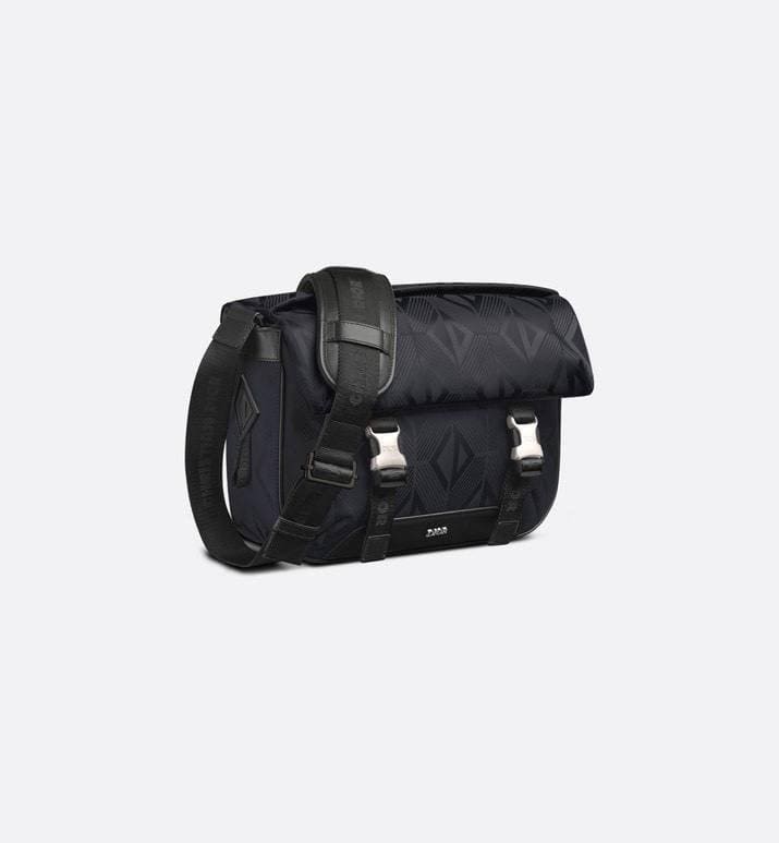 Dior Men Explorer Messenger Bag Black CD Diamond Mirage Ski Capsule Nylon | Banlieue91