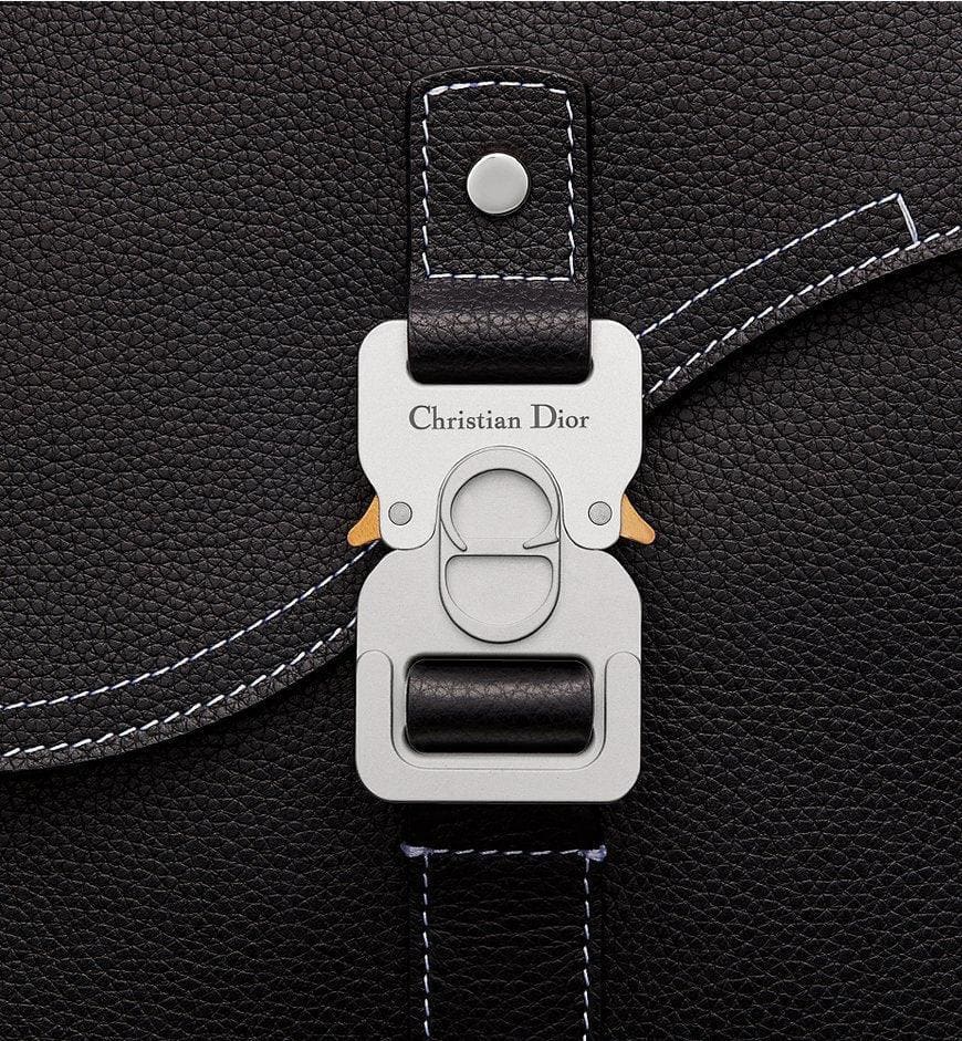 Dior Saddle A4 Pouch Black Grained Calfskin | Banlieue91