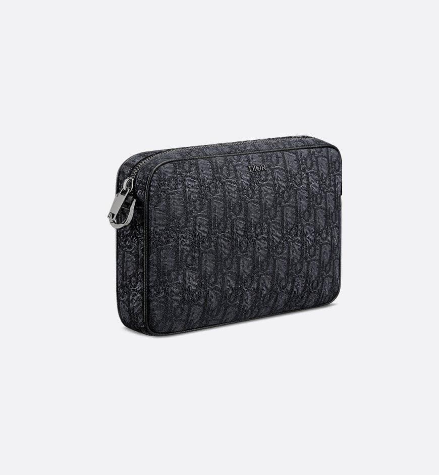 Dior Saddle Triple Pouch Beige and Black Dior Oblique Jacquard | Banlieue91