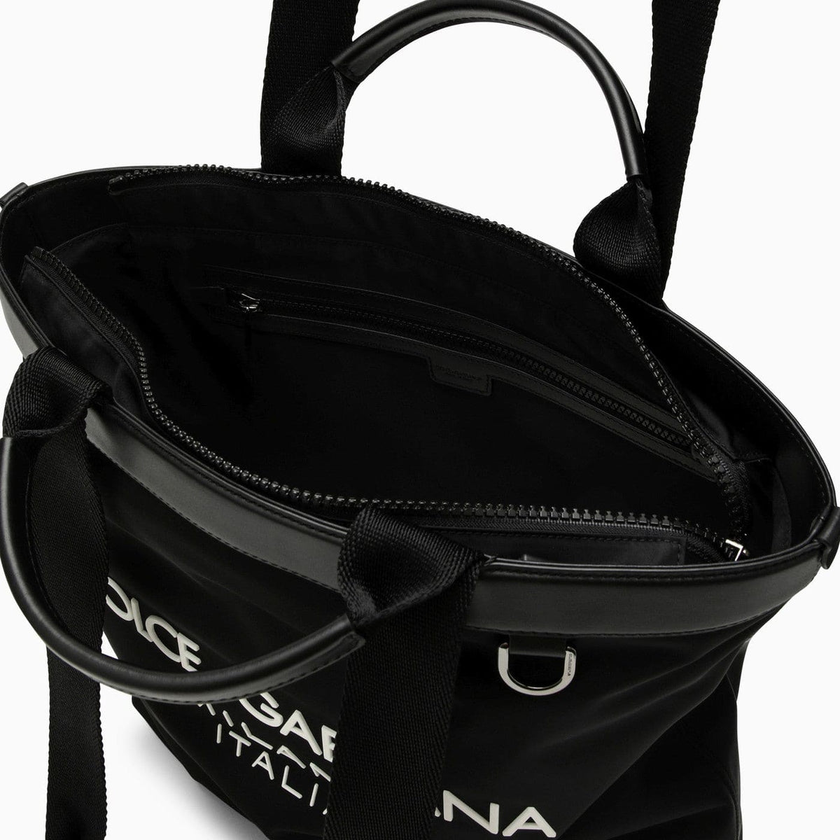 Dolce&Gabbana Black Nylon Shopping Bag With Logo | Banlieue91