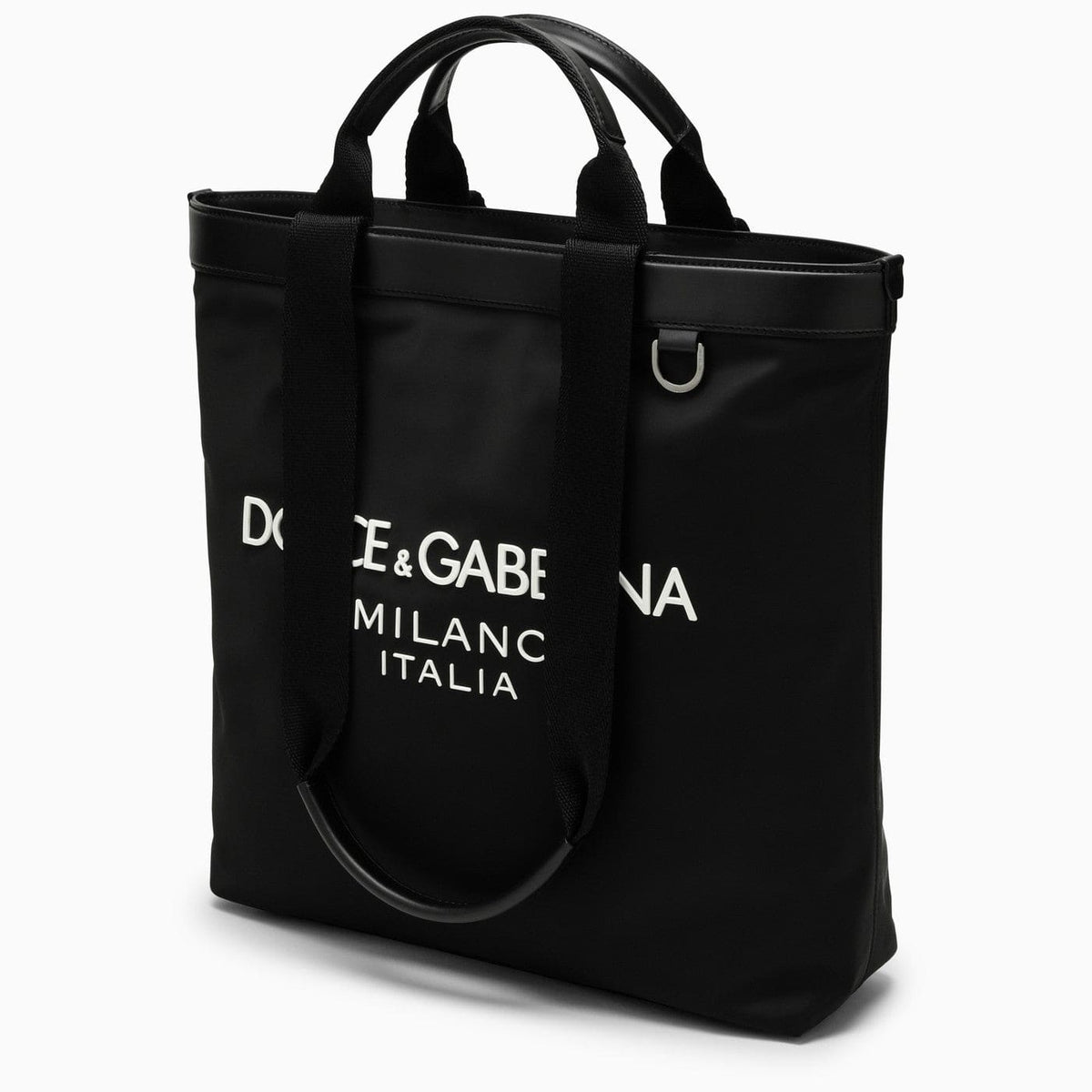 Dolce&Gabbana Black Nylon Shopping Bag With Logo | Banlieue91
