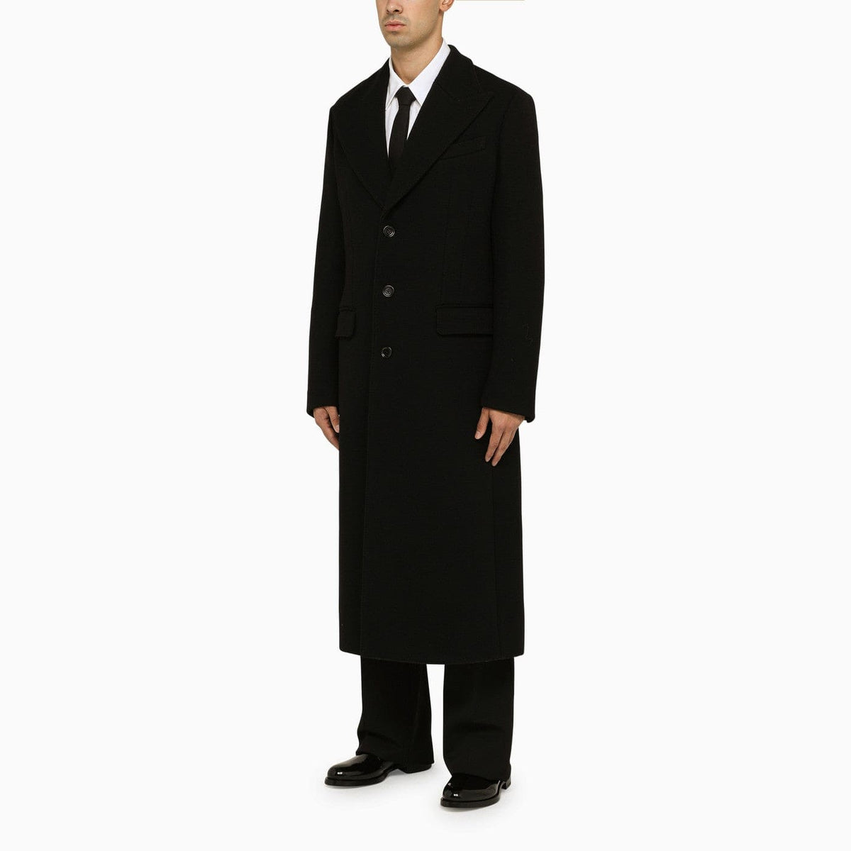 Dolce&Gabbana Black Wool Tailored Coat | Banlieue91