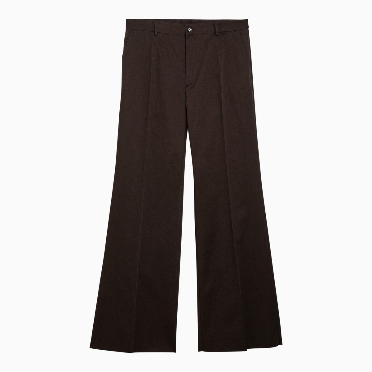 Dolce&Gabbana Brown Flared Cotton Trousers | Banlieue91