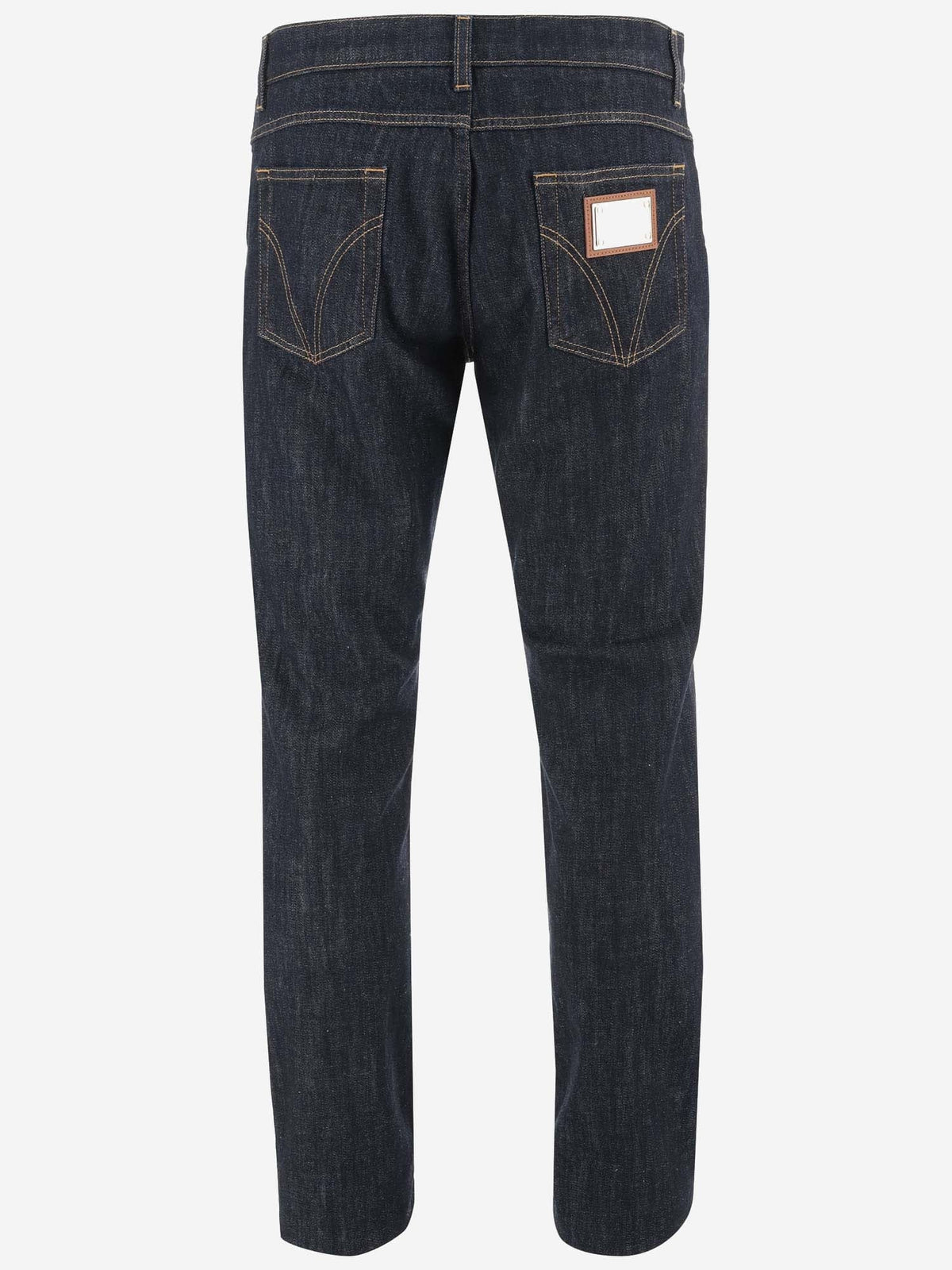 Dolce & Gabbana Cotton Denim Jeans With Dg Plaque | Banlieue91