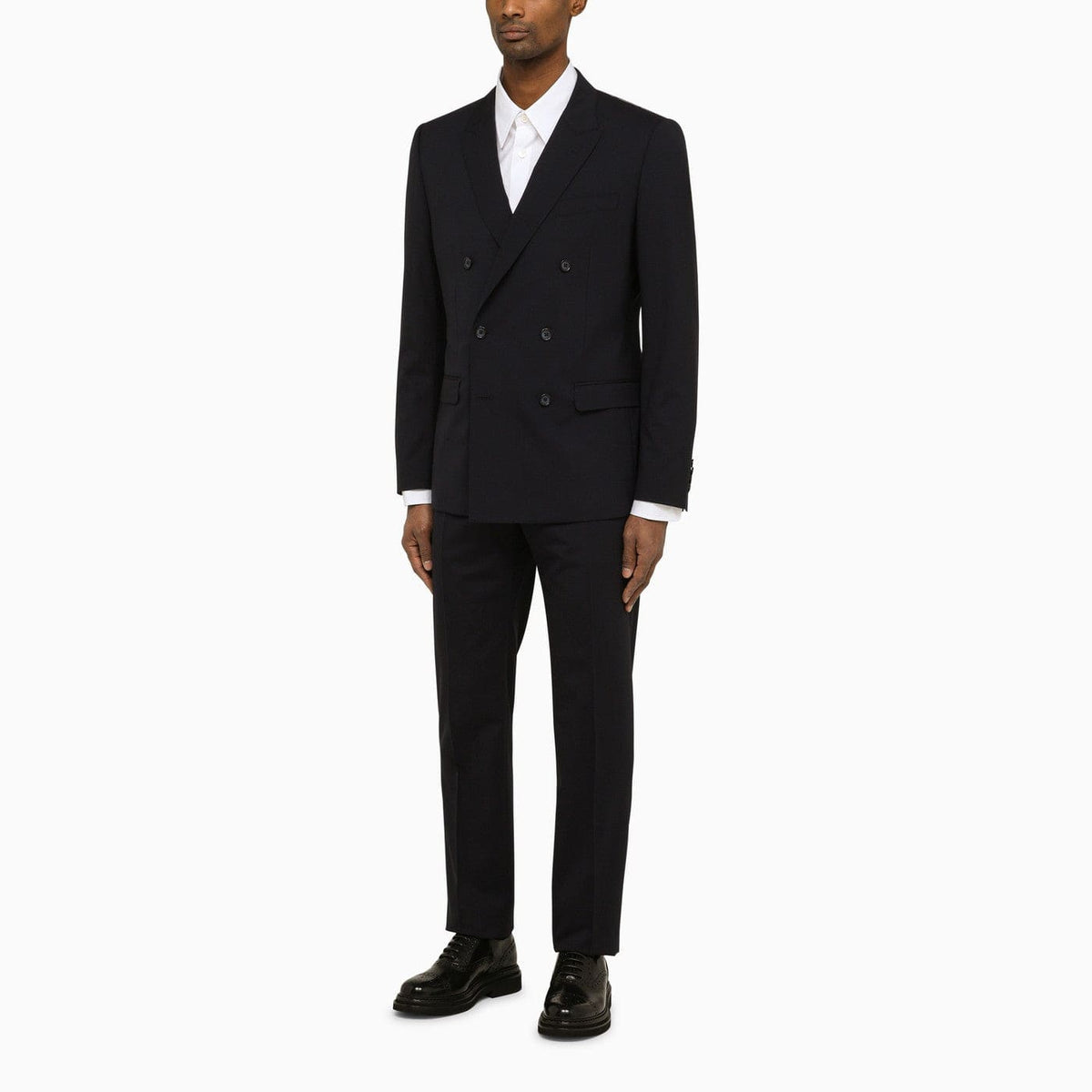 Dolce&Gabbana Dark Blue Wool Double Breasted Suit | Banlieue91