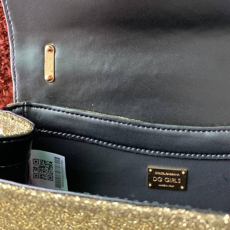 Dolce & Gabbana Girls Baroque Logo Metallic Mini Crossbody Bag | Banlieue91