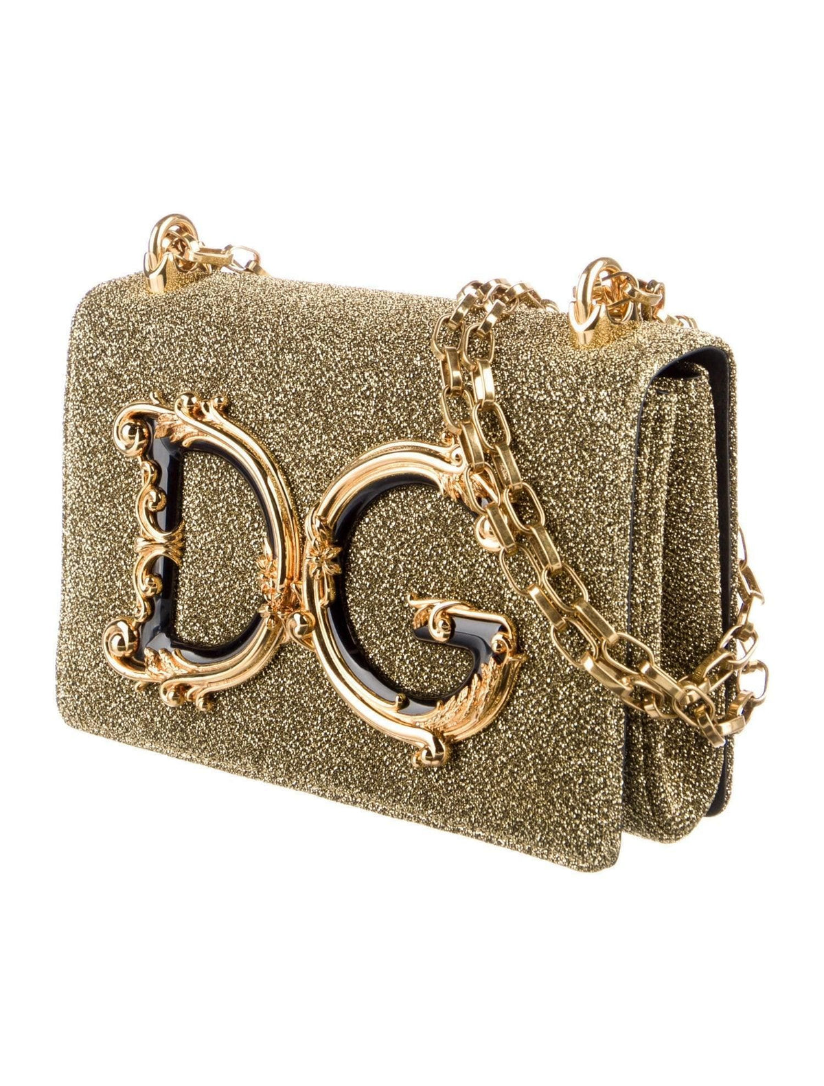 Dolce & Gabbana Girls Baroque Logo Metallic Mini Crossbody Bag | Banlieue91