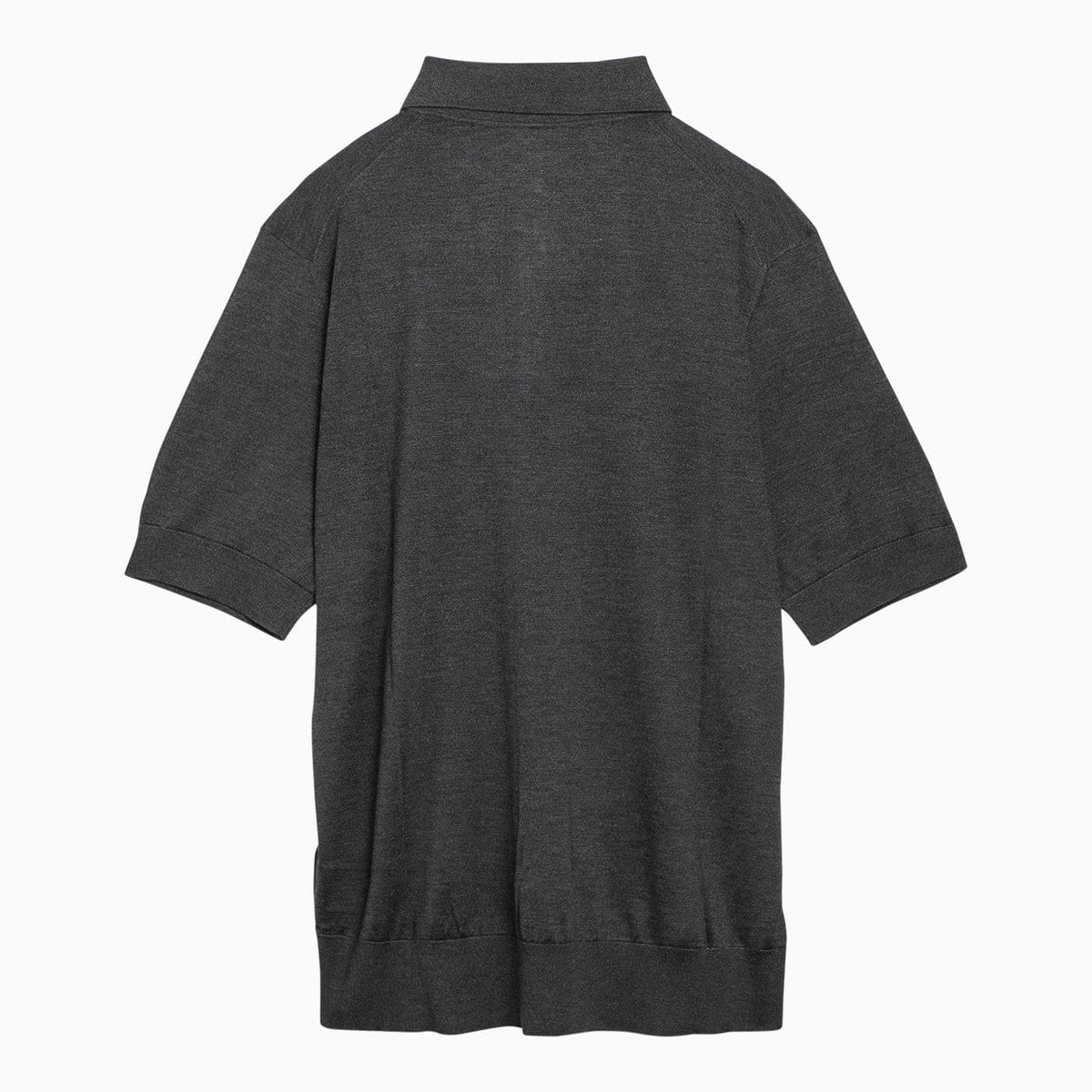 Dolce&Gabbana Grey Silk Short Sleeved Polo Shirt | Banlieue91