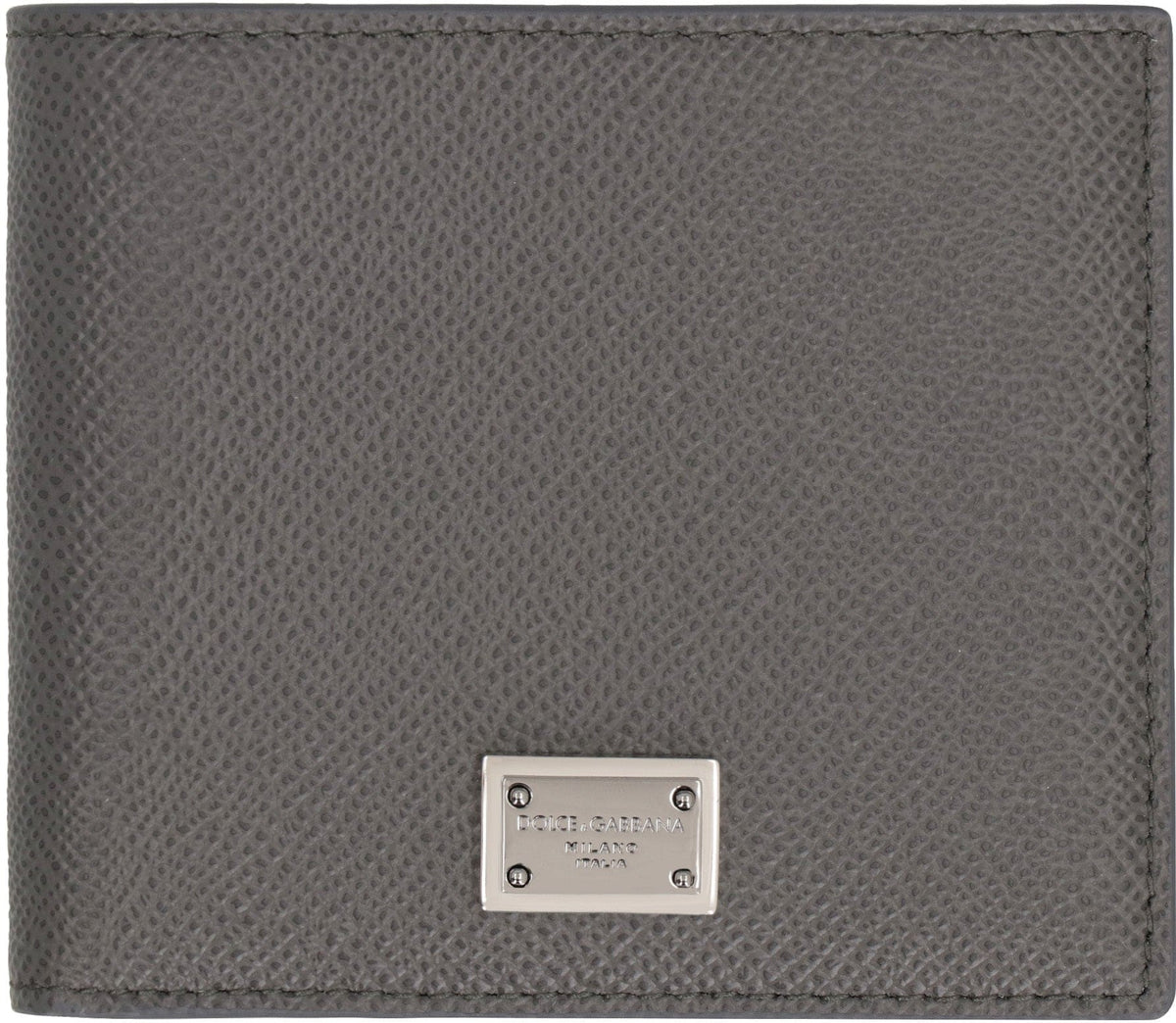 DOLCE & GABBANA Leather Flap-Over Wallet - Compact Size | Banlieue91