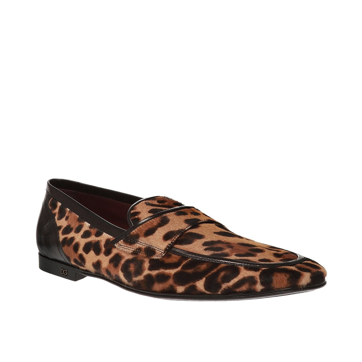 Dolce & Gabbana Leopard Print Pony Hair Loafers | Banlieue91