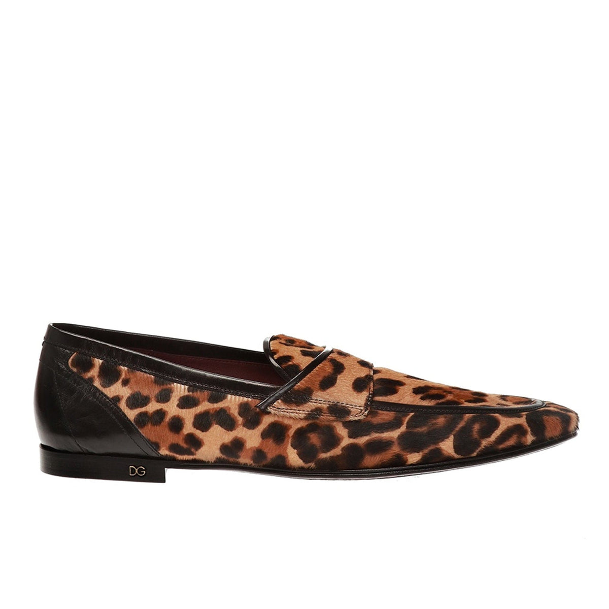 Dolce & Gabbana Leopard Print Pony Hair Loafers | Banlieue91