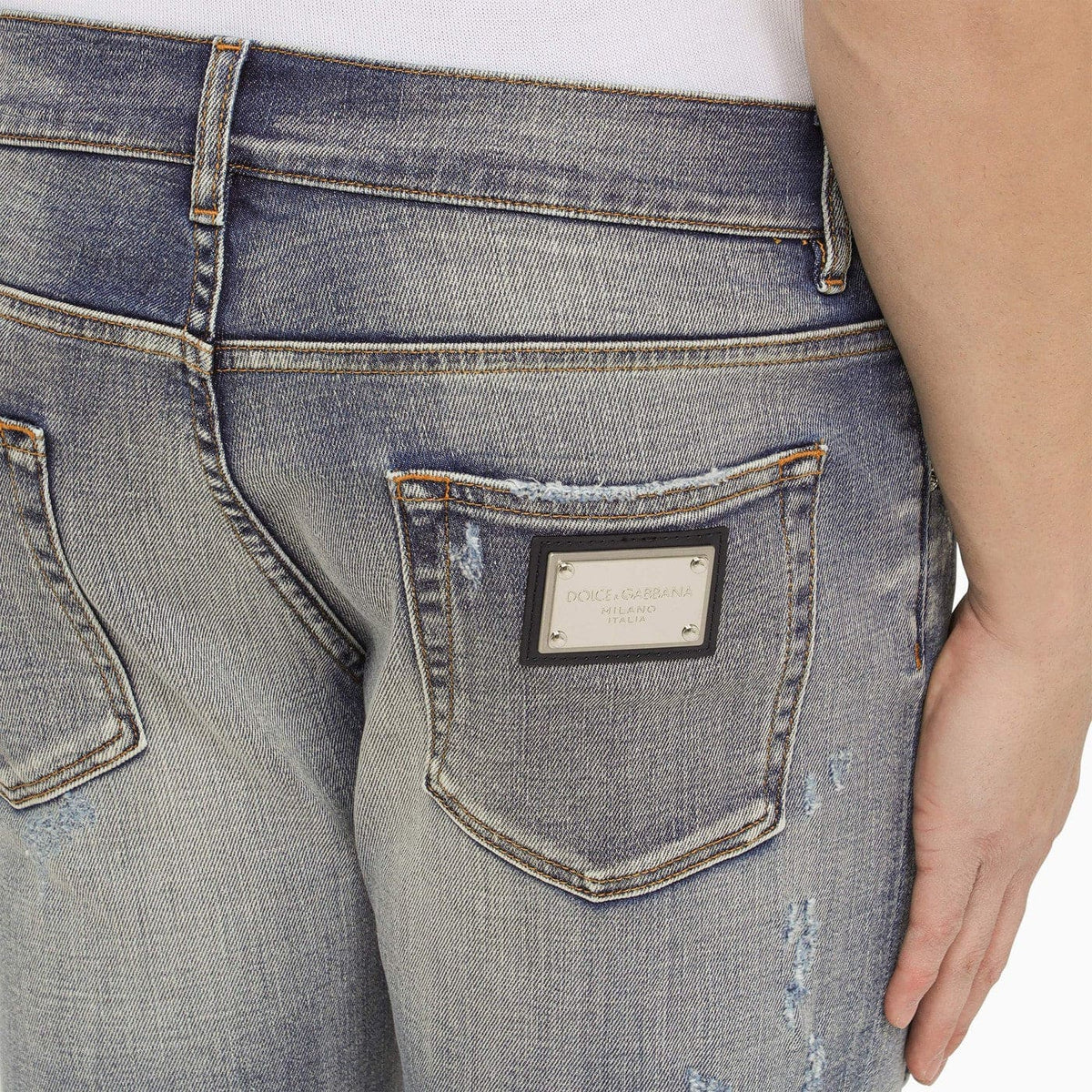 Dolce&Gabbana Light Blue Washed Slim Jeans | Banlieue91