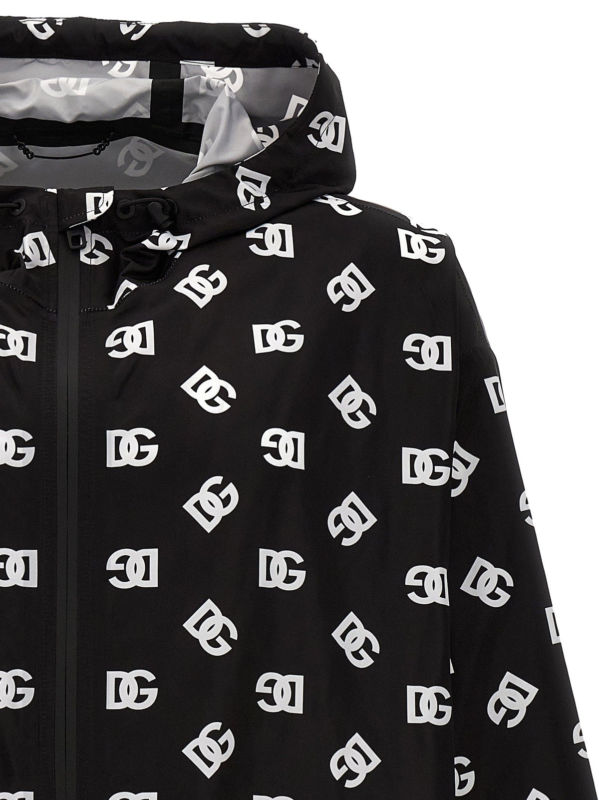 Dolce & Gabbana Logo Print Hooded Jacket | Banlieue91