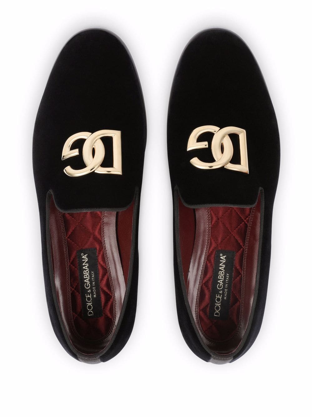 Dolce & Gabbana Logo Velvet Loafers | Banlieue91