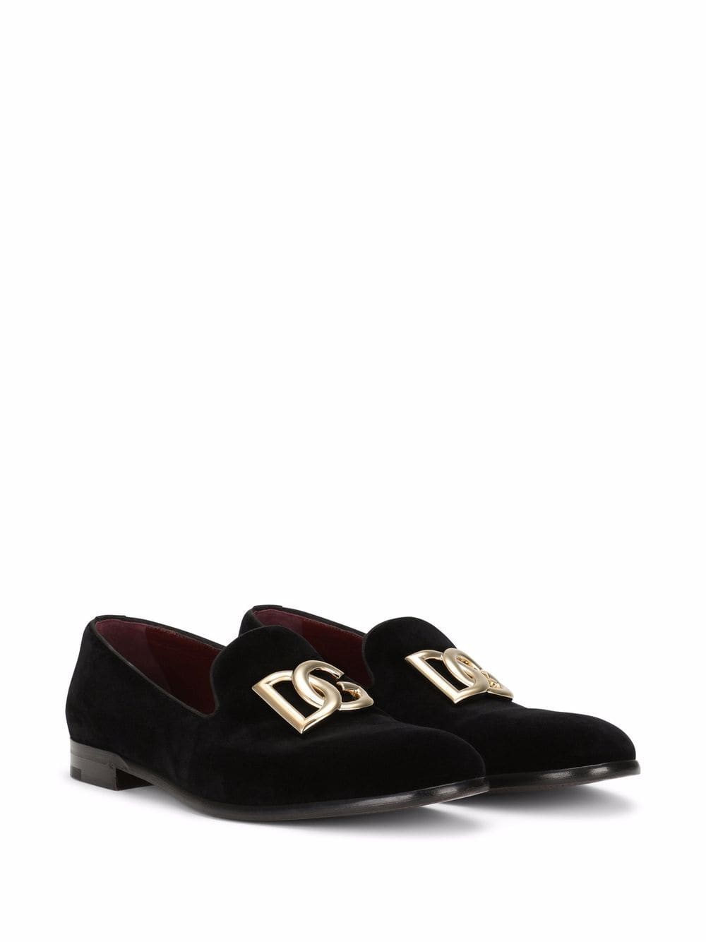 Dolce & Gabbana Logo Velvet Loafers | Banlieue91