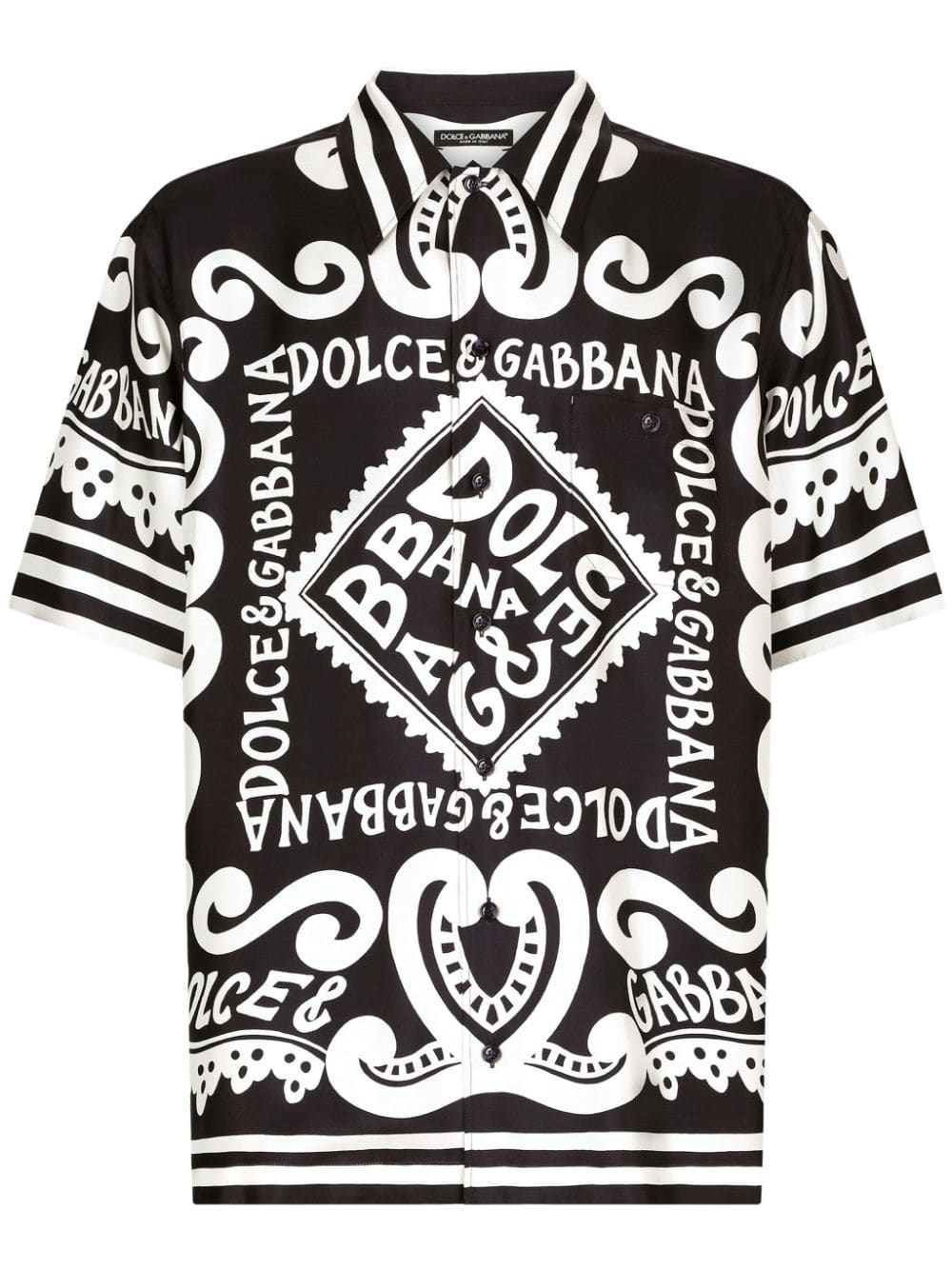 Dolce & Gabbana Marina Print Silk Shirt | Banlieue91