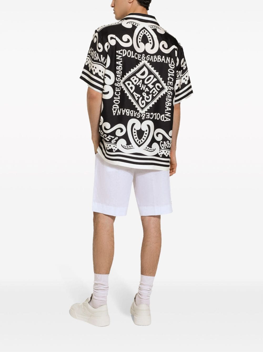 Dolce & Gabbana Marina Print Silk Shirt | Banlieue91