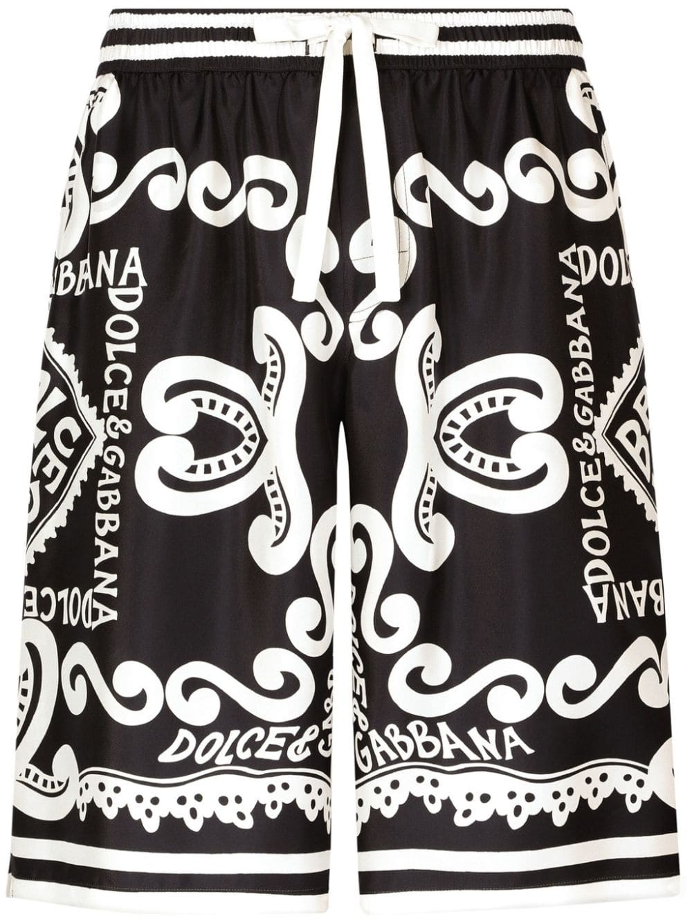 Dolce & Gabbana Marina Print Silk Shorts | Banlieue91