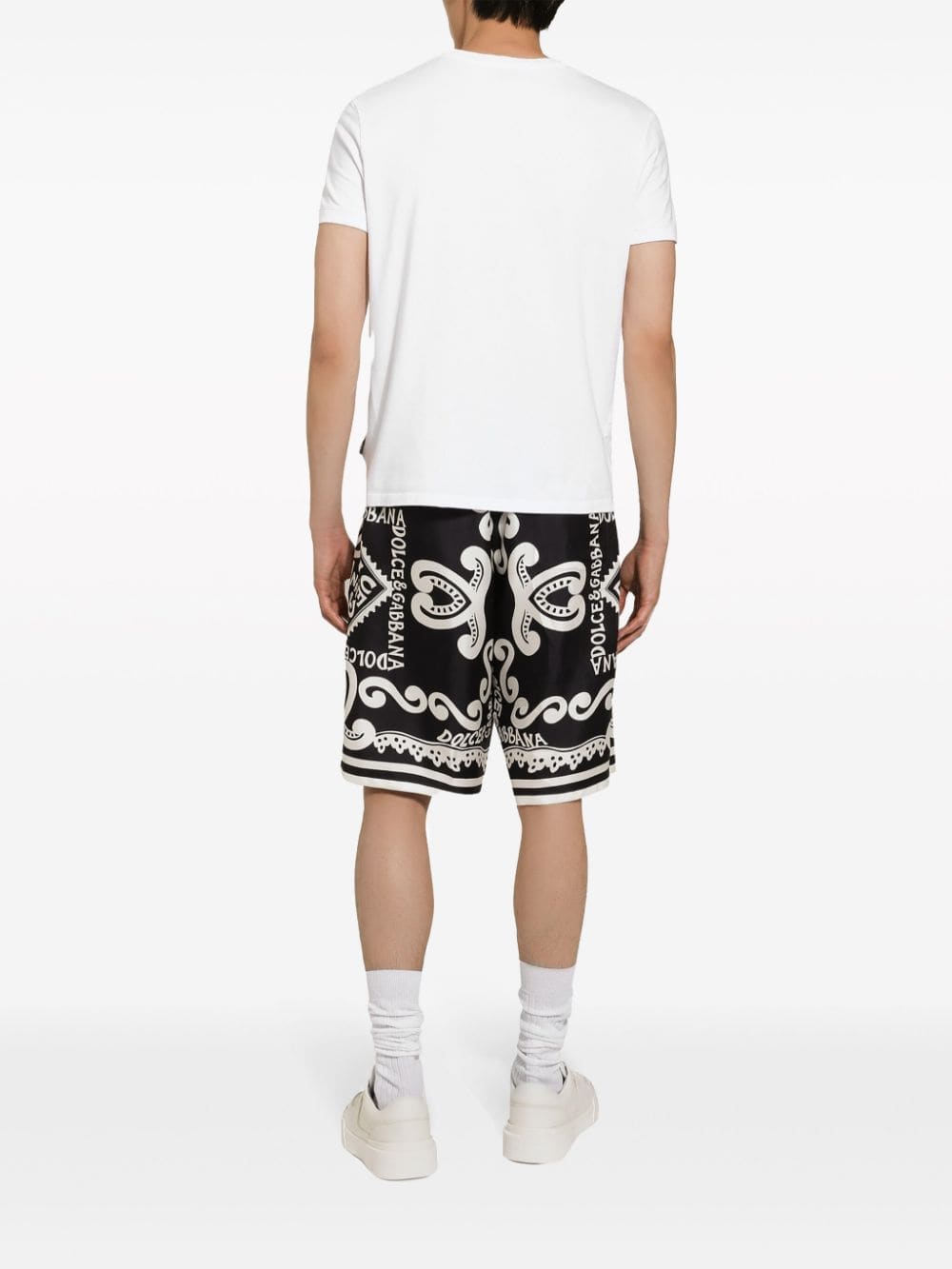 Dolce & Gabbana Marina Print Silk Shorts | Banlieue91