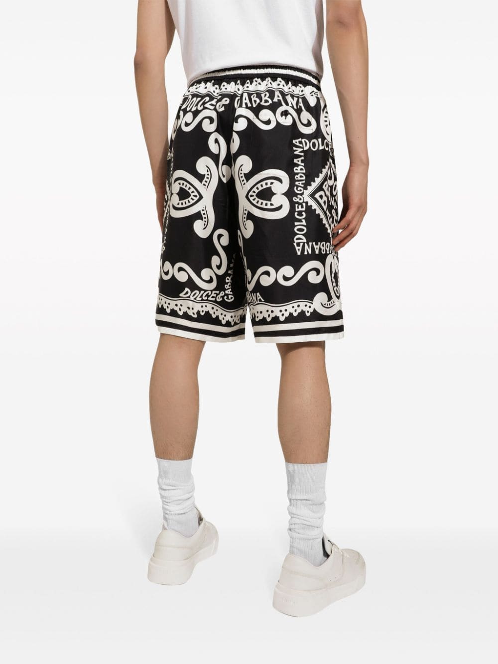 Dolce & Gabbana Marina Print Silk Shorts | Banlieue91