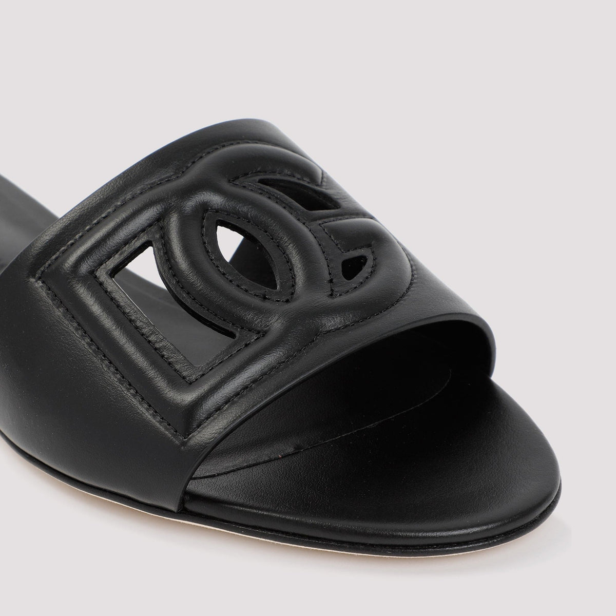 DOLCE & GABBANA Men's Leather Flat Slide Sandals | Banlieue91