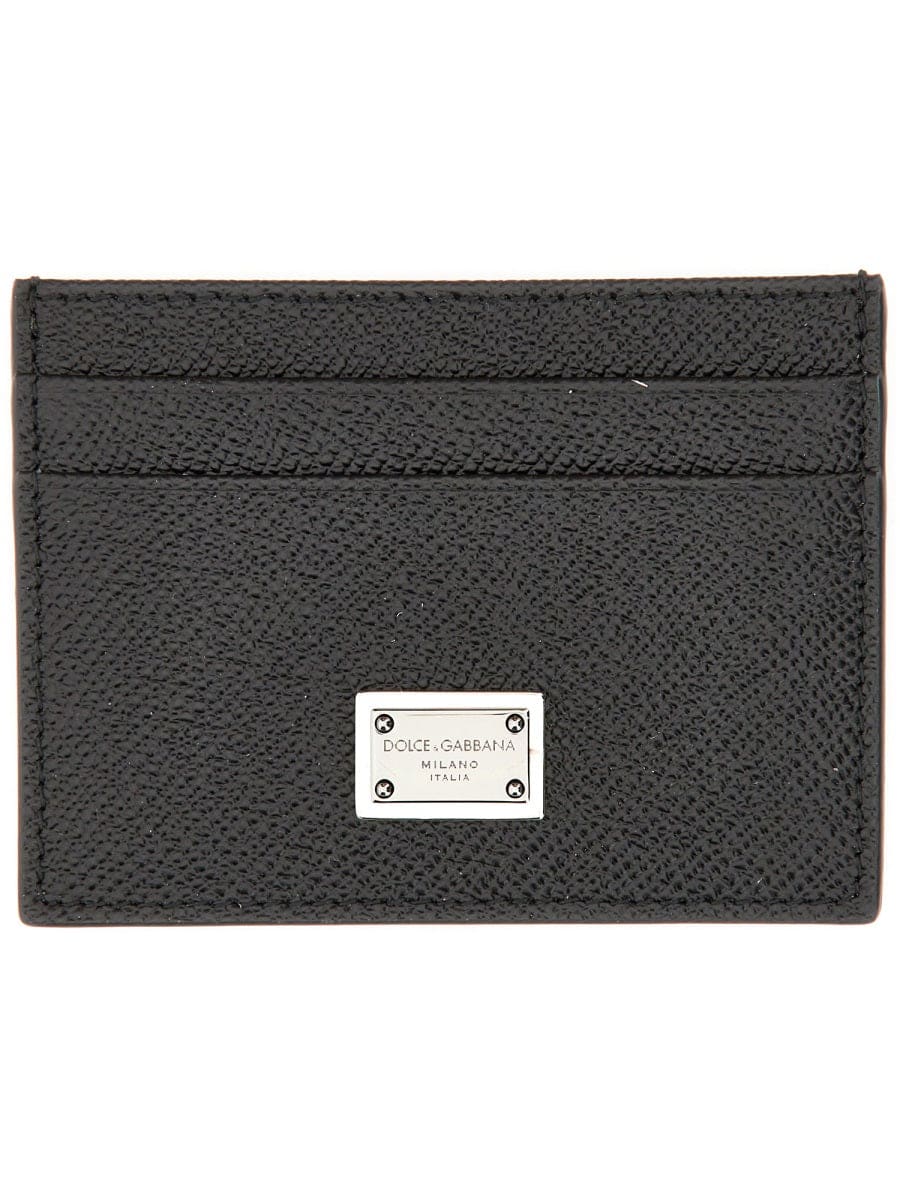 DOLCE & GABBANA Mini Calfskin Card Holder with Four Slots | Banlieue91