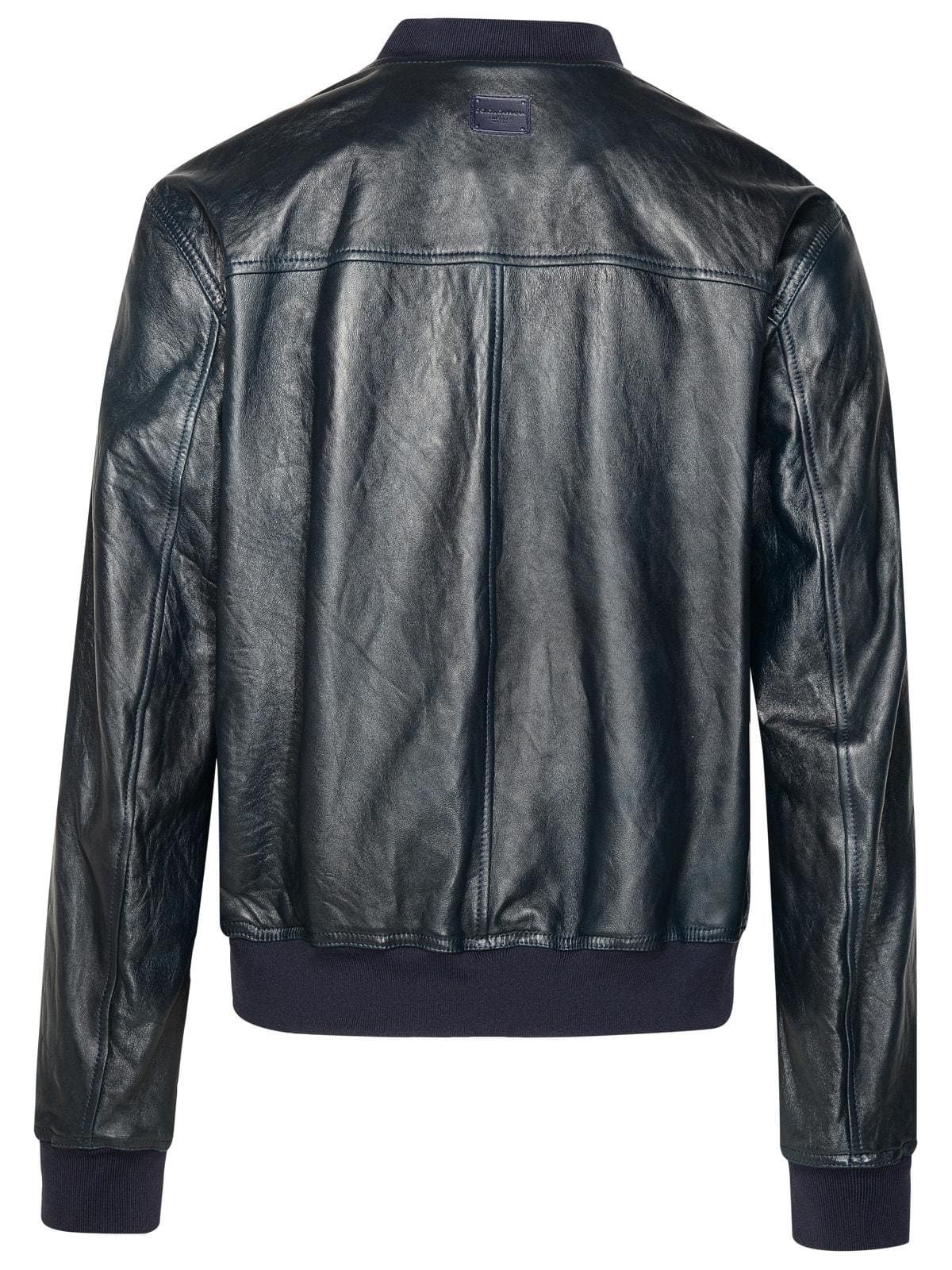 Dolce & Gabbana Navy Lambskin Jacket | Banlieue91