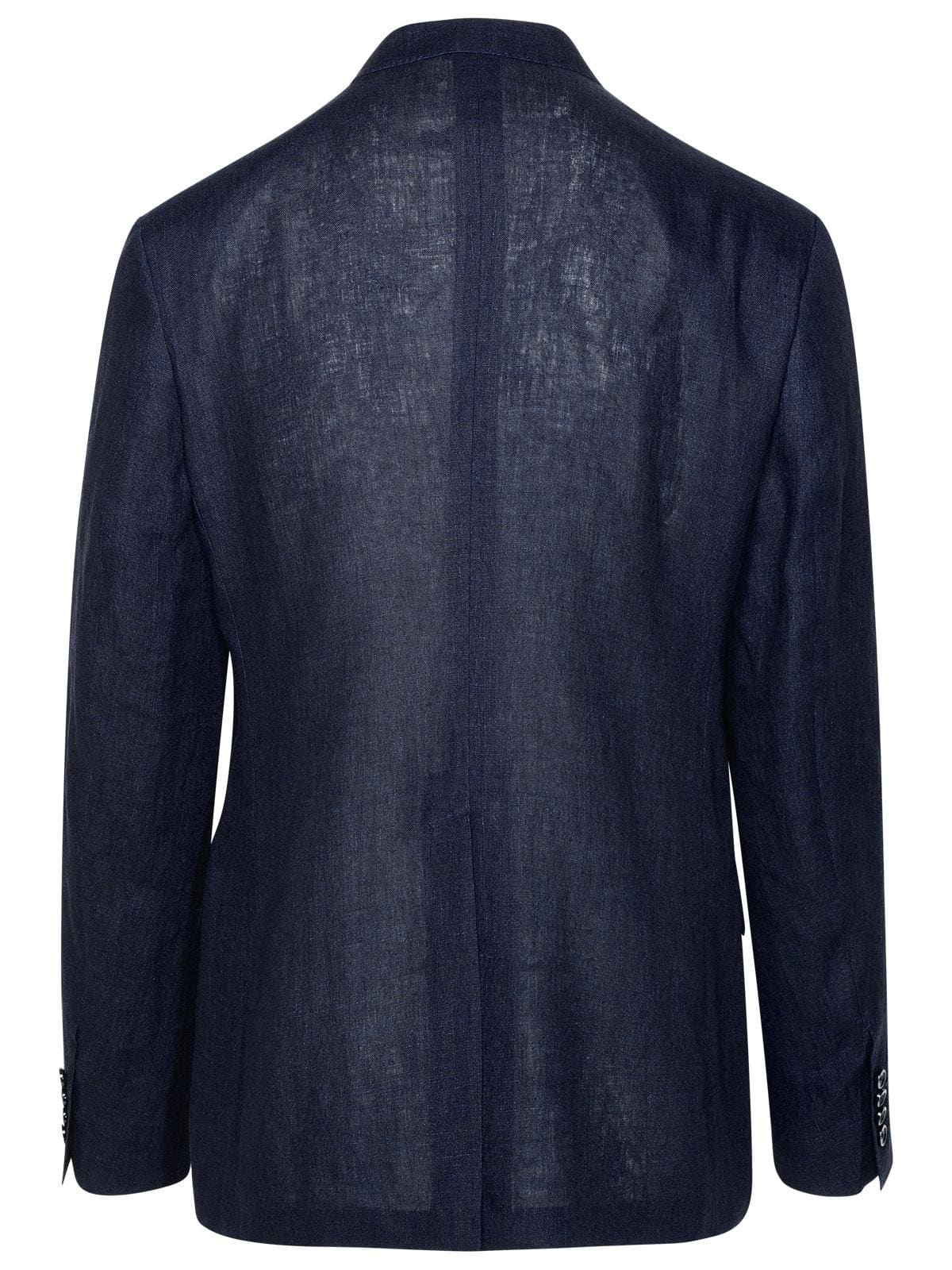 Dolce & Gabbana Navy Linen Blazer | Banlieue91