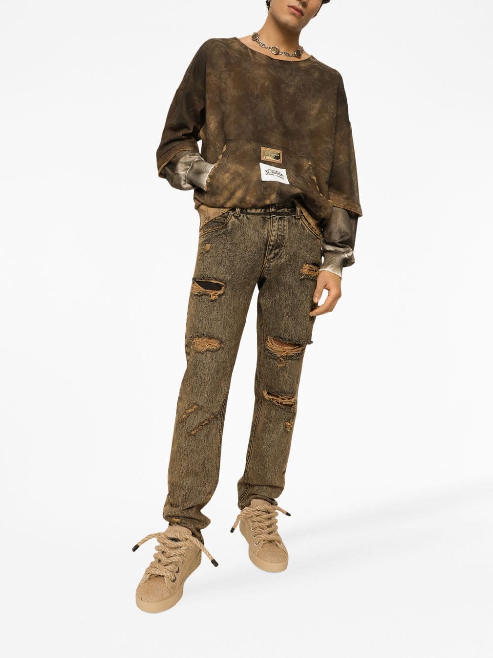 Dolce & Gabbana Ripped Denim Cotton Jeans | Banlieue91