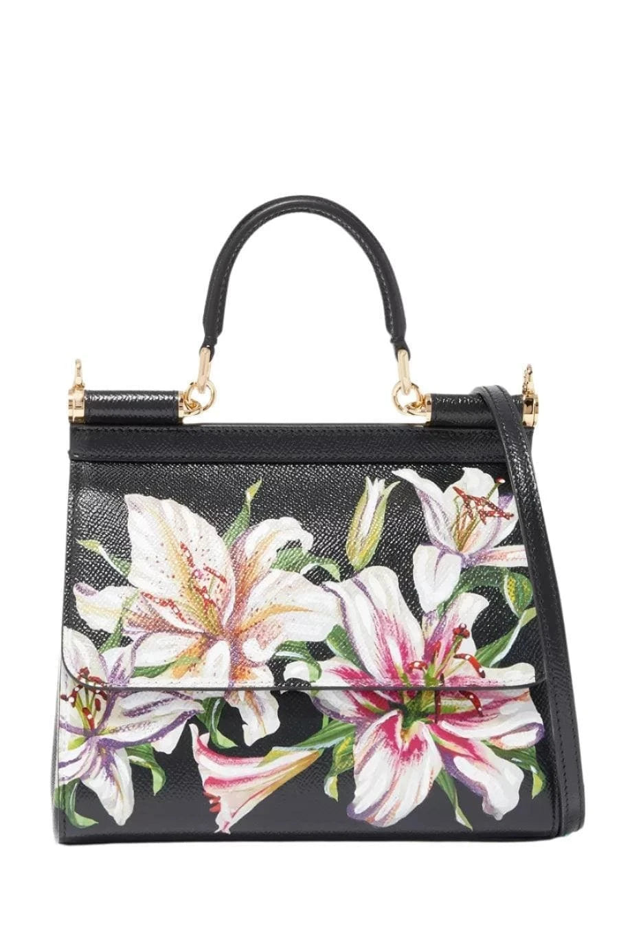 Dolce & Gabbana Small Sicily Lily Dauphine Leather Bag | Banlieue91