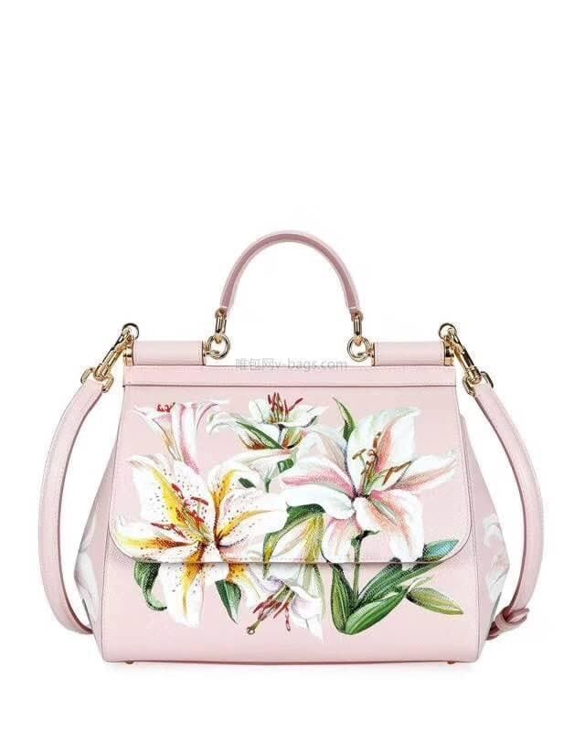 Dolce & Gabbana Small Sicily Lily Dauphine Leather Bag | Banlieue91