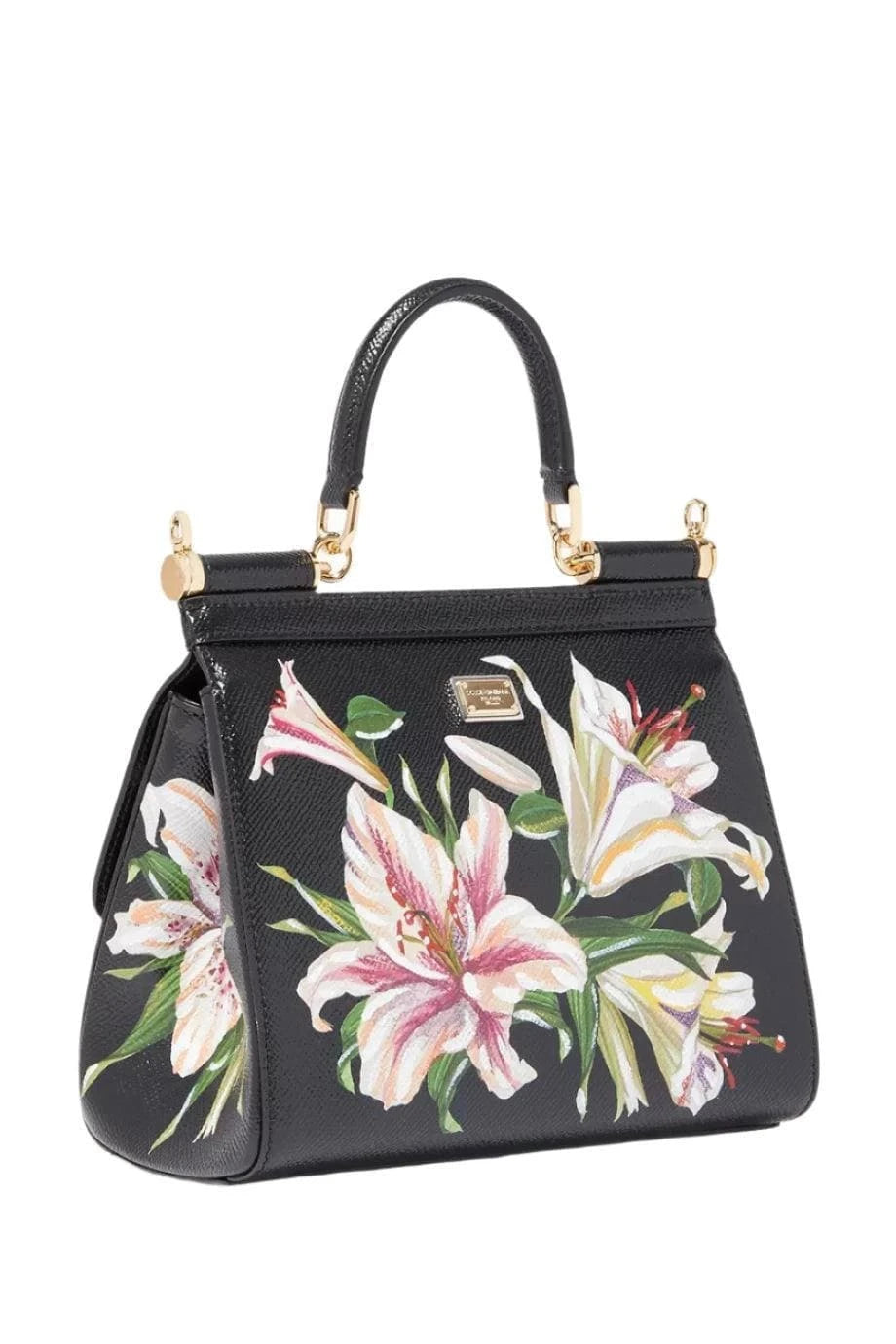 Dolce & Gabbana Small Sicily Lily Dauphine Leather Bag | Banlieue91