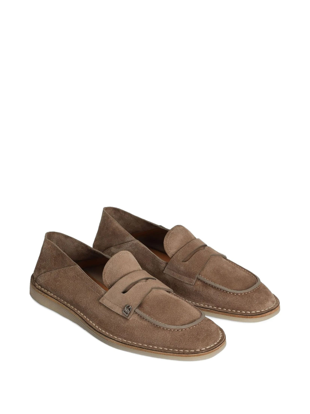 DOLCE & GABBANA Stylish Leather Moccasin Slippers for Men | Banlieue91