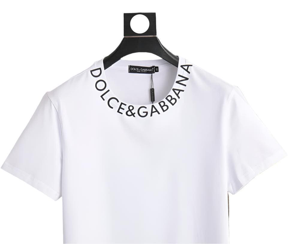 Dolce & Gabbana T-Shirt Without Collar 'White & Black' | Banlieue91