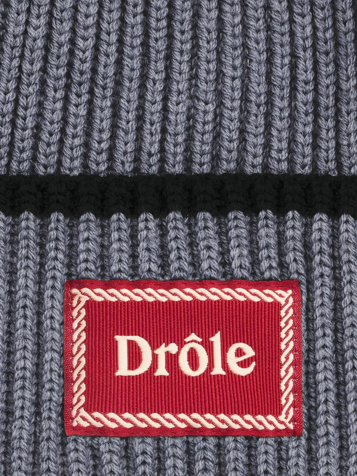 DRÔLE DE MONSIEUR Wool Beanie with Contrasting Stripe | Banlieue91