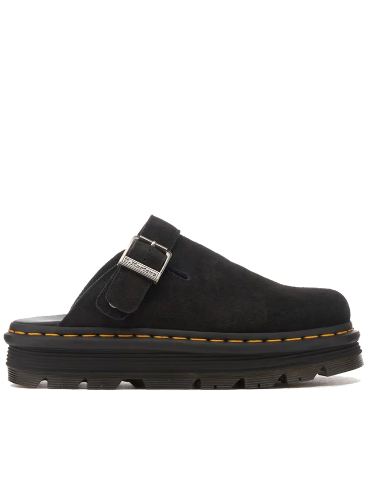 Dr Martens Black Zebzag Suede Slingback Platform Mules | Banlieue91