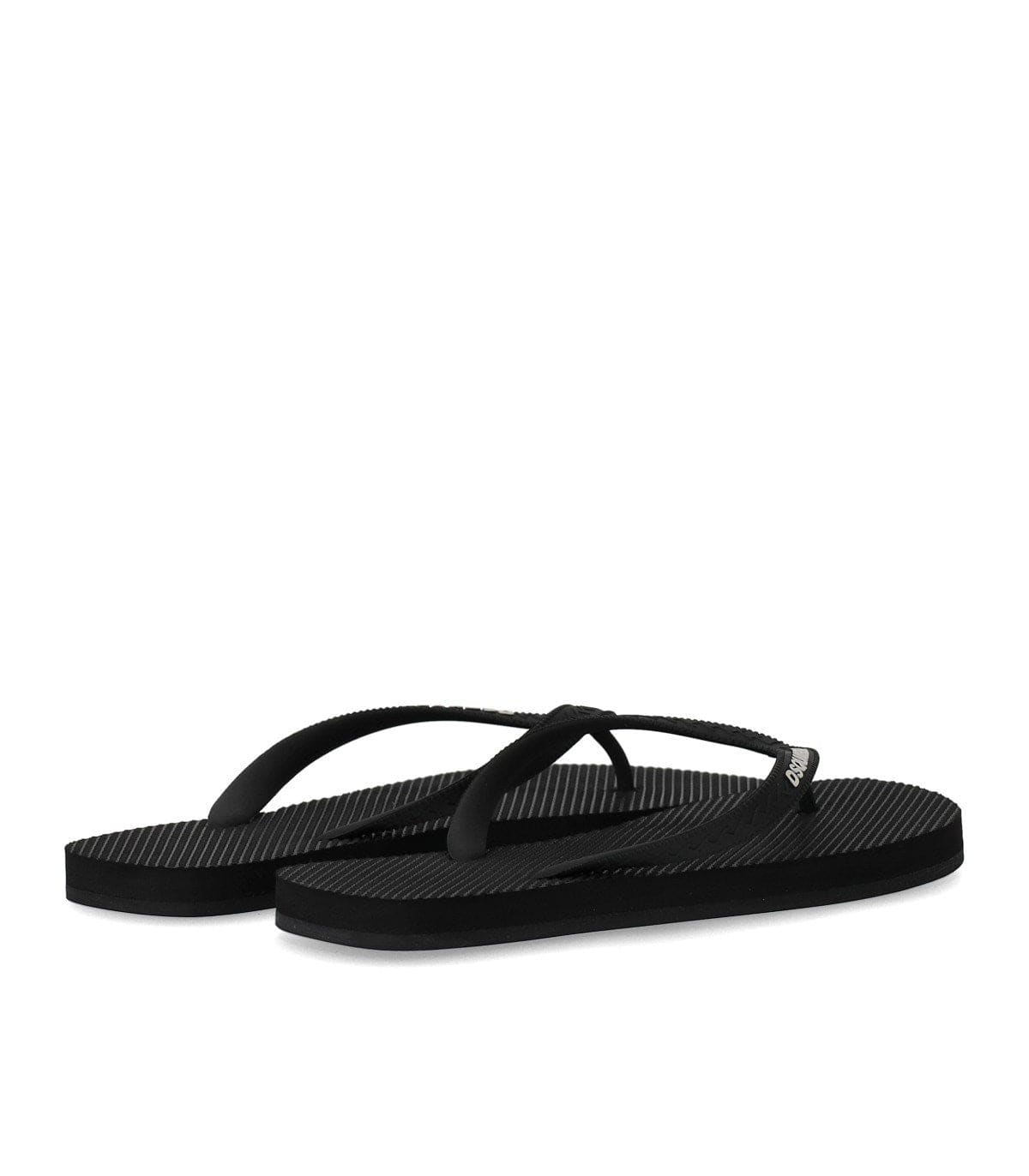 Dsquared2 Black Flip Flops With Logo | Banlieue91